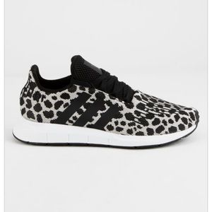 Adidas swift run black and white sneakers